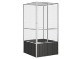 Vidaxl Gaiola P/ Pássaros 111x107x211,5 Cm Aço Galvanizado Antracite