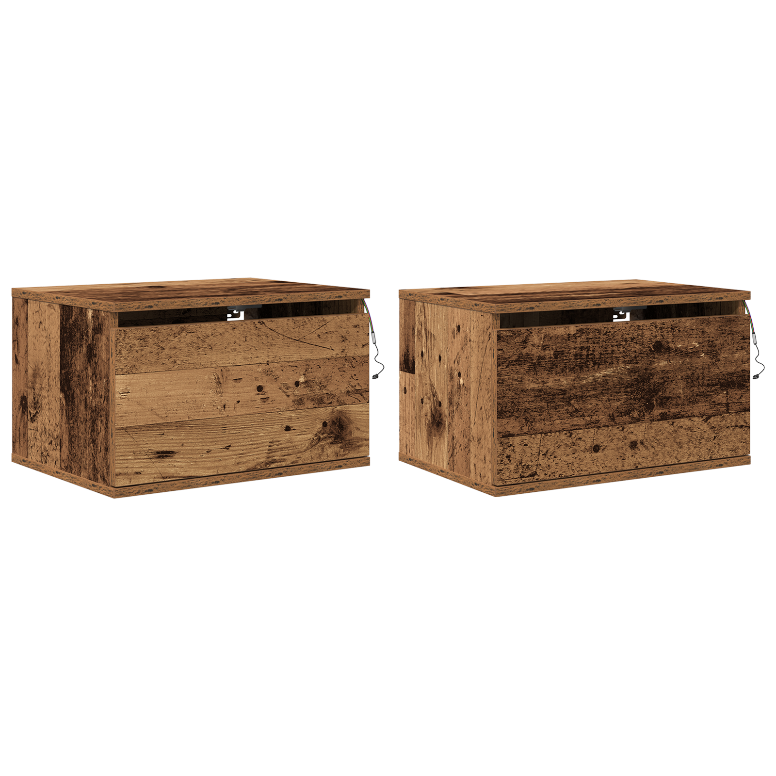 Conjunto 2 Armário De Parede Vidaxl Castanho Derivados De Madeira (50 X 36 X 30 Cm)