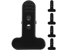 Conjunto de 5 prendedores para fundo fotográfico Beaupretty em faixa metálica e esponja, preto, design portátil.