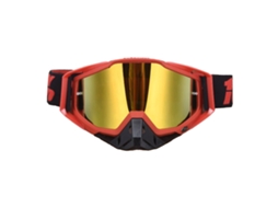 Óculos De Moto Antivento Esportivos Para Ciclismo Esqui Proteção Uv Bicicleta Off Road Marco Vermelho Almofada Nasal Preta