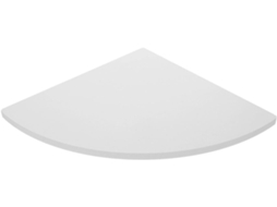 Prateleira Flutuante Multifuncional Adesiva Com De Canto Para Banheiro Em Formato Leque, Com Design Em Pvc