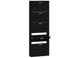 Sapateira 59x17x169 Cm Derivados da Madeira Preto MAISON EXCLUSIVE