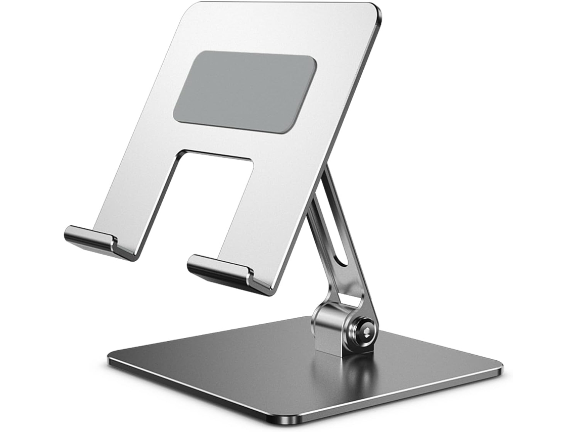 Suporte De Alumínio Para Tablet, Ajustável E Dobrável, Para Mesa, Compatível Com Ipad Pro E Outros Dispositivos De 4,9" A 12,9".