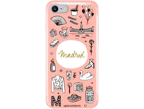 Capa iPhone 6, 6s, 7, 8  Viagem Madrid Multicor