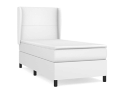 Box Spring Bed, Box Spring Beds Vidaxl Branco Couro Artificial (100 X 200 Cm)