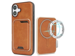 Capa Para Iphone 17 Com Suporte Para Cartão Magsafe - Marrom