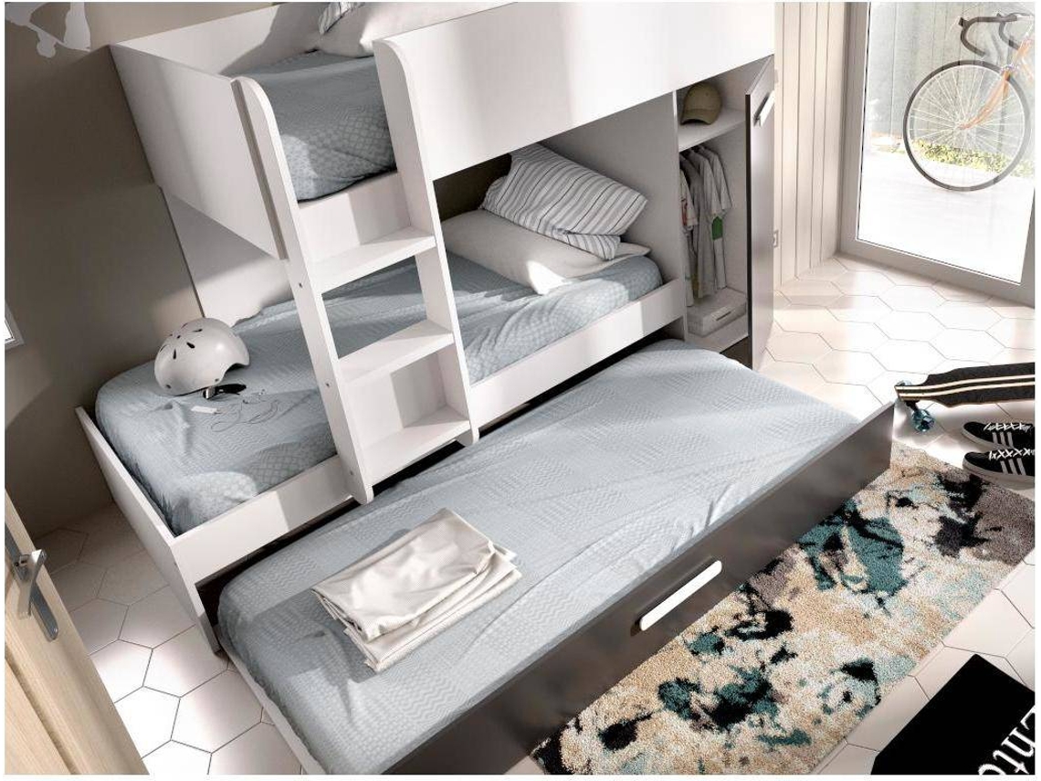 Cama Nido VENTE-UNIQUE Anthony (Cinzento - 90x190 cm)
