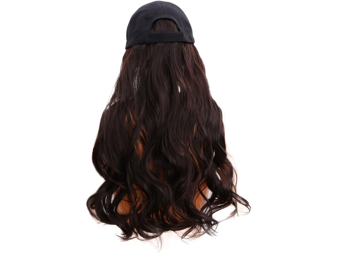 Aplique De Cabelo Com Ondas Grandes E Longas, Marrom E Preto