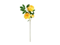 Laxiscreed Flores Artificiais De Peónia Amarelas - Pack De 10 Para Decoração De Interiores