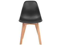 Maison Exclusive - Cadeiras De Jantar 4 Pcs Plástico Preto