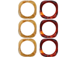 De 6 Pulseiras Grossas E Irregulares De Acrílico, Com Design Geométrico Amplo, Joias Da Moda.