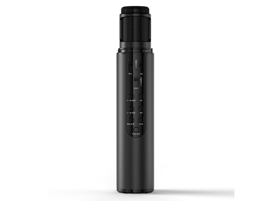 Microfone De Karaokê Bluetooth Preto