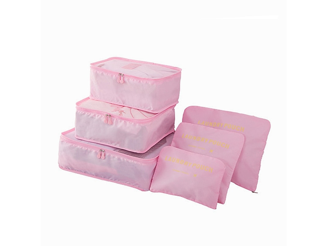 Conjunto Organizador de Bagagem, Rosa Claro BRILVIBERA
