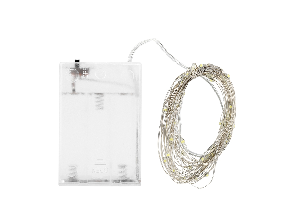 Luz de Fio de Fadas LED 100 Lâmpadas Branco Quente para Jardim Casa Natal Decor