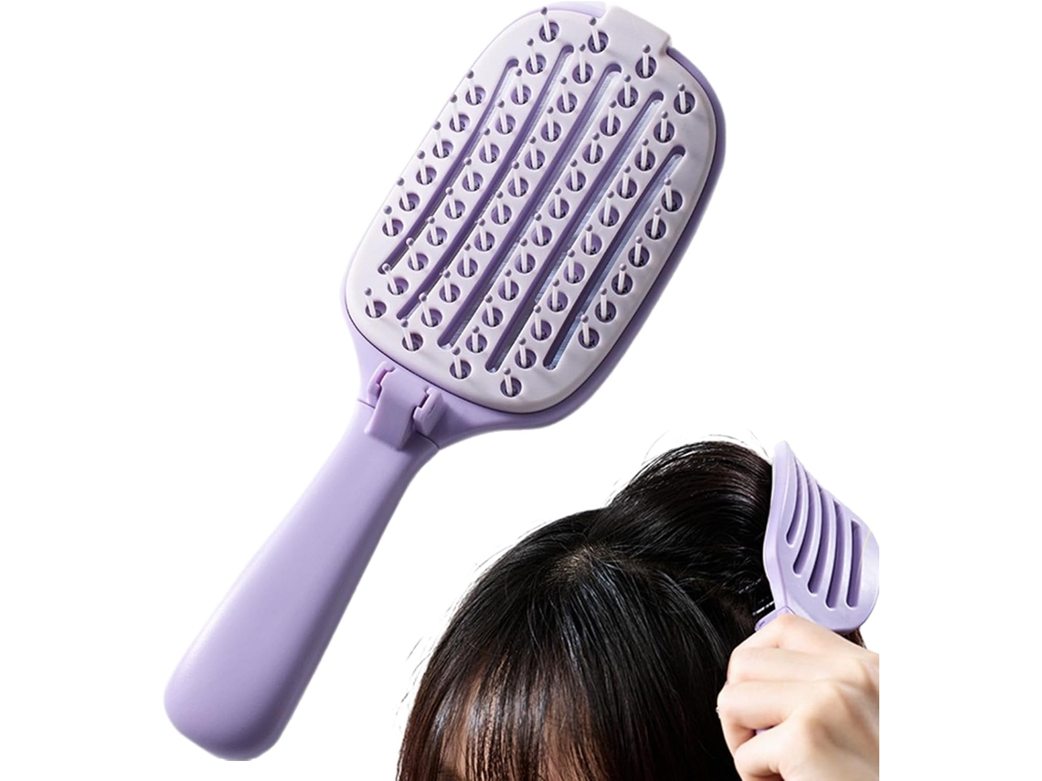 Escova Desembaraçadora Para Cabelos Grossos, Ferramenta Dobrável Para Estilização Capilar – Pente Alisador De Cabelo