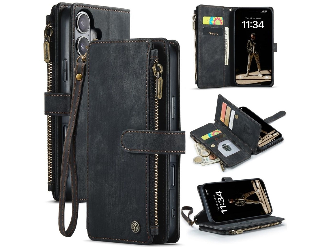 Capa Caseme Para Iphone 17 Com Suporte - Preta