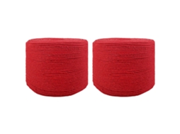 Vidaxl Cordão De Algodão 2 Unid. 2 Mm 100 M Vermelho 100% Algodão
