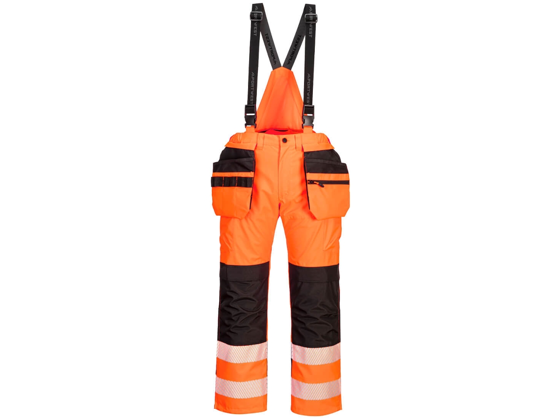 Macacão De Alta Visibilidade Rain Pw3 Laranja E Preto / Xxxl
