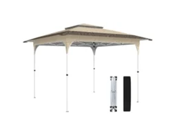 Tenda Dobrável 3.5x3.5 M, com 3 Níveis, Fechamento Central, Bolsa de Transporte, UPF50+ ESSÊNCIACASA