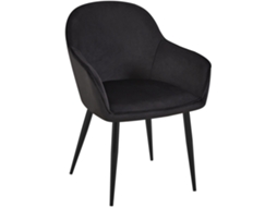 Cadeira de Jantar Veludo Boise Preto CLP