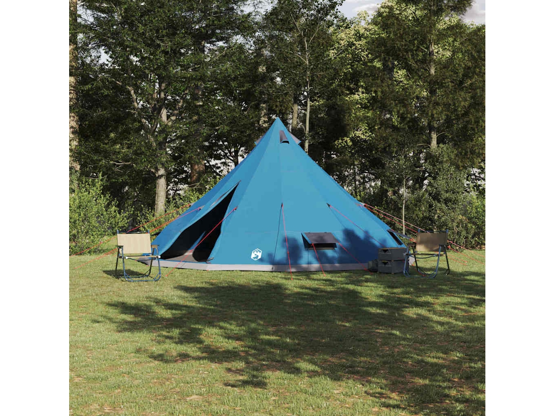 Vidaxl Barraca Tipi Com Telhado Azul 560 X 560 X 300 Cm Tafetá