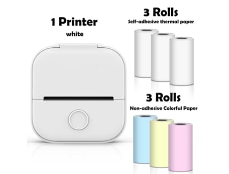 Portable Mini Thermal Printer Wirelessly Bt 203Dpi Photo Label Memo Wrong Question Printing With Usb Cable Imprimante Portable HHZ