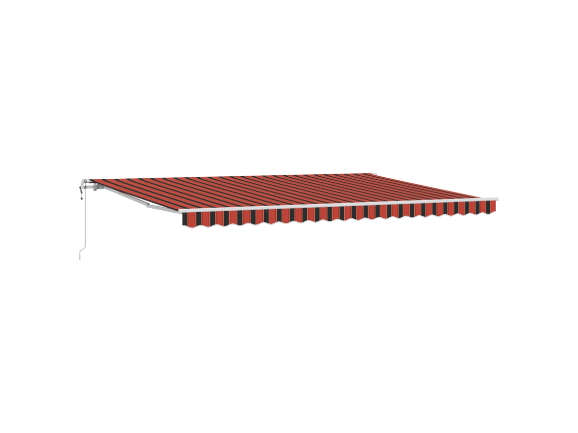 Conjunto 1 Toldo Retrátil Vidaxl Laranja Tecido (500 × 300 Cm)