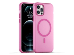 Capa Híbrida Translúcida Para Iphone 12 Pro - Tpu E Pc Com Magsafe | Fosca - Rosa