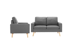 Sofa, Sofas Vidaxl Cinzeto Tecido (n/a)