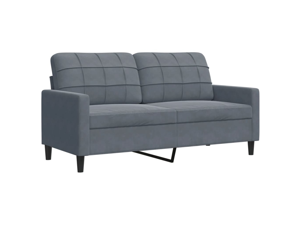 2-seater Sofa, 2-seater Sofas Vidaxl Cinzeto Veludo (n/a)