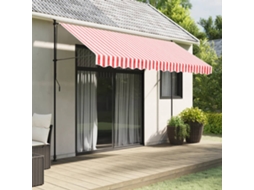 Vidaxl Tecido De Substituição Para Sanefa De Toldo 330x20 Cm Riscas Vermelho/branco
