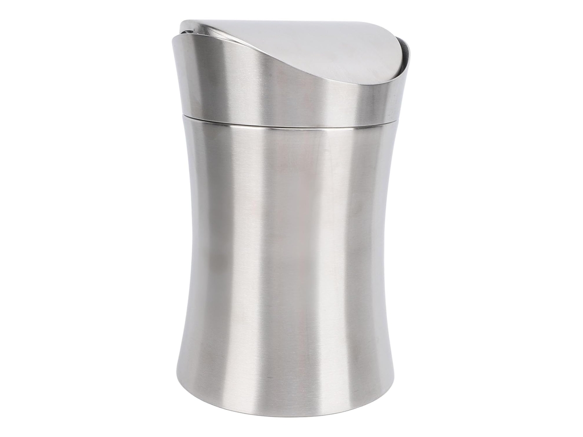Lixeira De Mesa Com Tampa Basculante Em Aço Inoxidável 304, Pequena, Para Uso Doméstico, No Escritór Gokoco