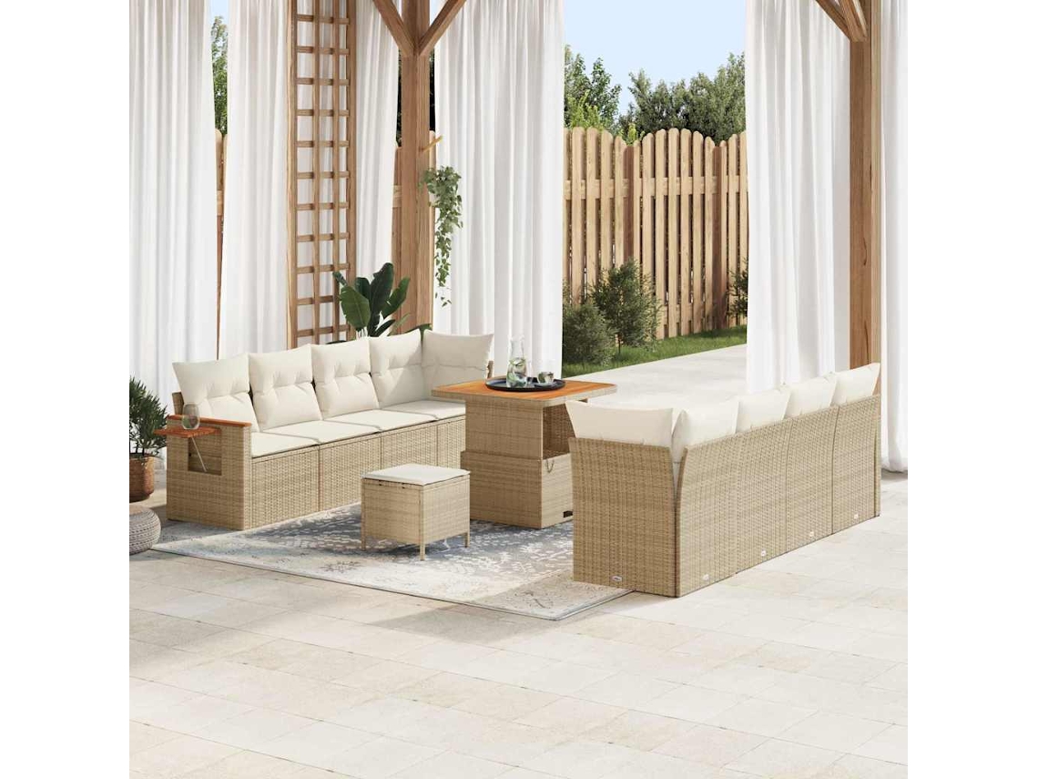 Vidaxl Conjunto De Sofá De Jardim 12 Unid. 10-número De Lugares