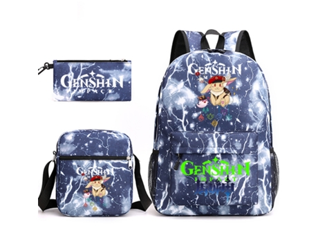 Mochila KOHREE Estudantil Yuanshen Conjunto de Três Peças