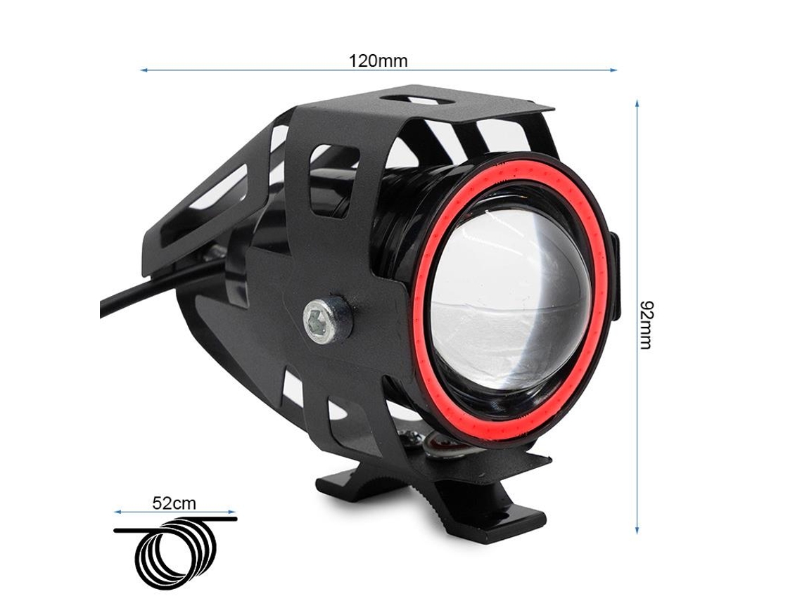 Farol Led U7 12-80v Vermelho