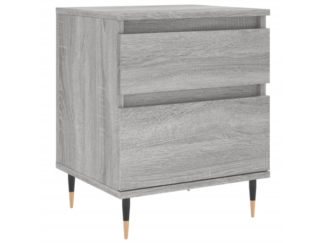 Bedside Cabinet, Bedside Cabinets Vidaxl Cinzeto Madeira Processada (n/a)