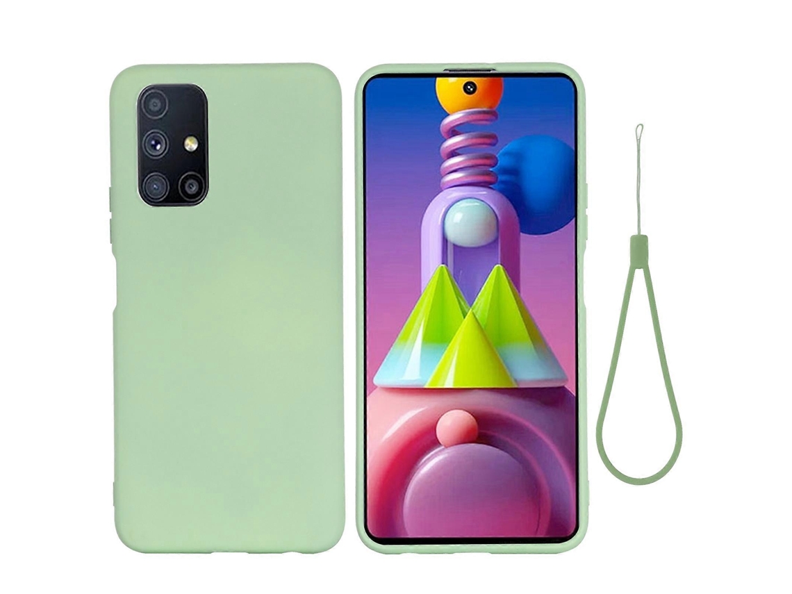 Capa De Silicone Líquido De Cor Pura À Prova De Choque Com Cobertura Total Para Samsung Galaxy M51 (versão Indiana)