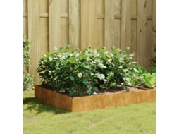 Canteiro Elevado De Jardim 100x100x33,5 Cm Aço Corten
