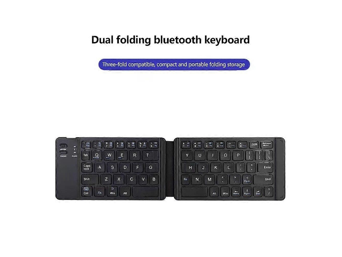 Mini Teclado Sem Fio Bluetooth Dobrável E Recarregável Ly Ebike