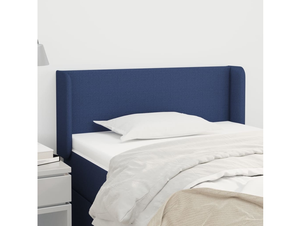 Cabecero con Alas de Tela 83x16x78/88 Cm Azul