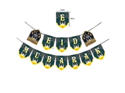 Banner Colgante Eid Hajj Mubarak Papiro Decoração Festa Islâmica Ramadã 2024 Color03