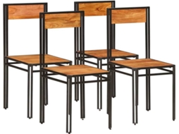Dining Chair, Dining Chairs Vidaxl Marrom Madeira (n/a)