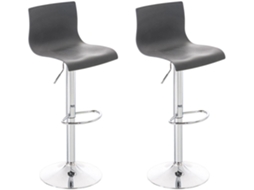 Conjunto de 2 bancos de bar em plástico Hover cinza CLP