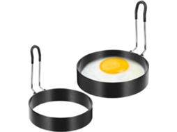 Conjunto De 2 Anéis Para Fritar Ovos Dimeho, Antiaderentes, Em Aço Inoxidável, Ideais Para Fritar Ovos, Grelhar Ovos, Fazer Panquecas E Cozinhar Ovos