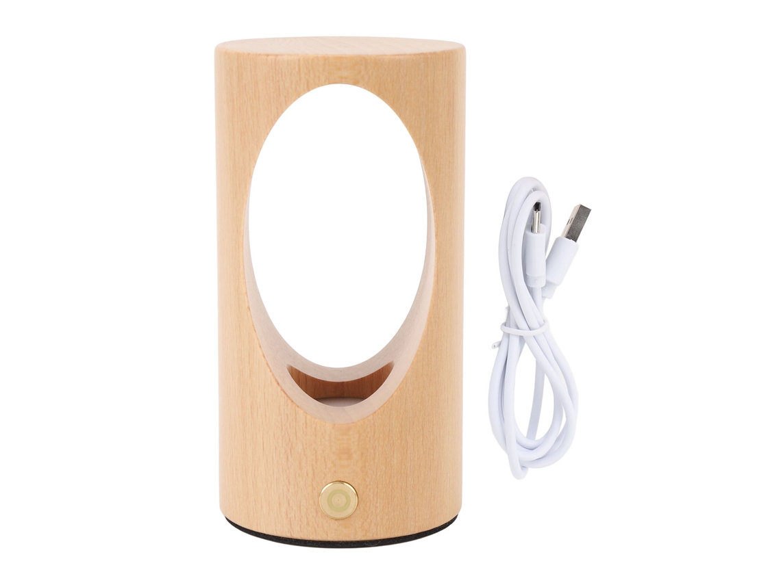 Luz Noturna Bebê Led Touch Recarregável Módulo Madeira Quarto