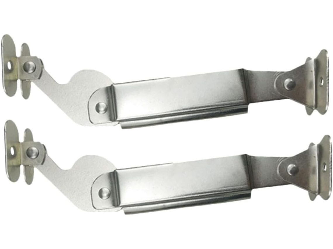 Conjunto De 2 Dobradiças Ferro Prateadas Para Portas Armários E