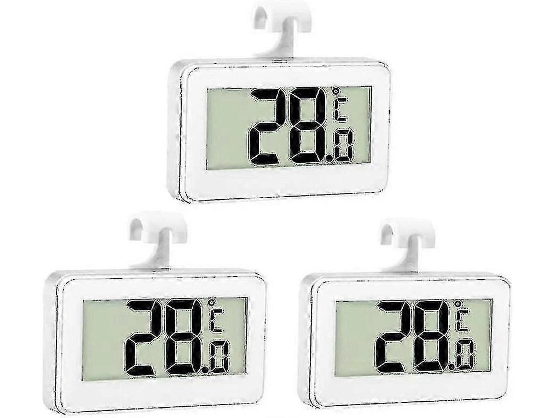 3x Termômetro Digital para Geladeira, Freezer, Refrigerador, Temperatura Ambien Te, À Prova D'água, Freezer GOKOCO