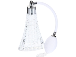 Frasco De Perfume Recarregável Com Textura Única Em Vidro Branco, Spray De 70ml.