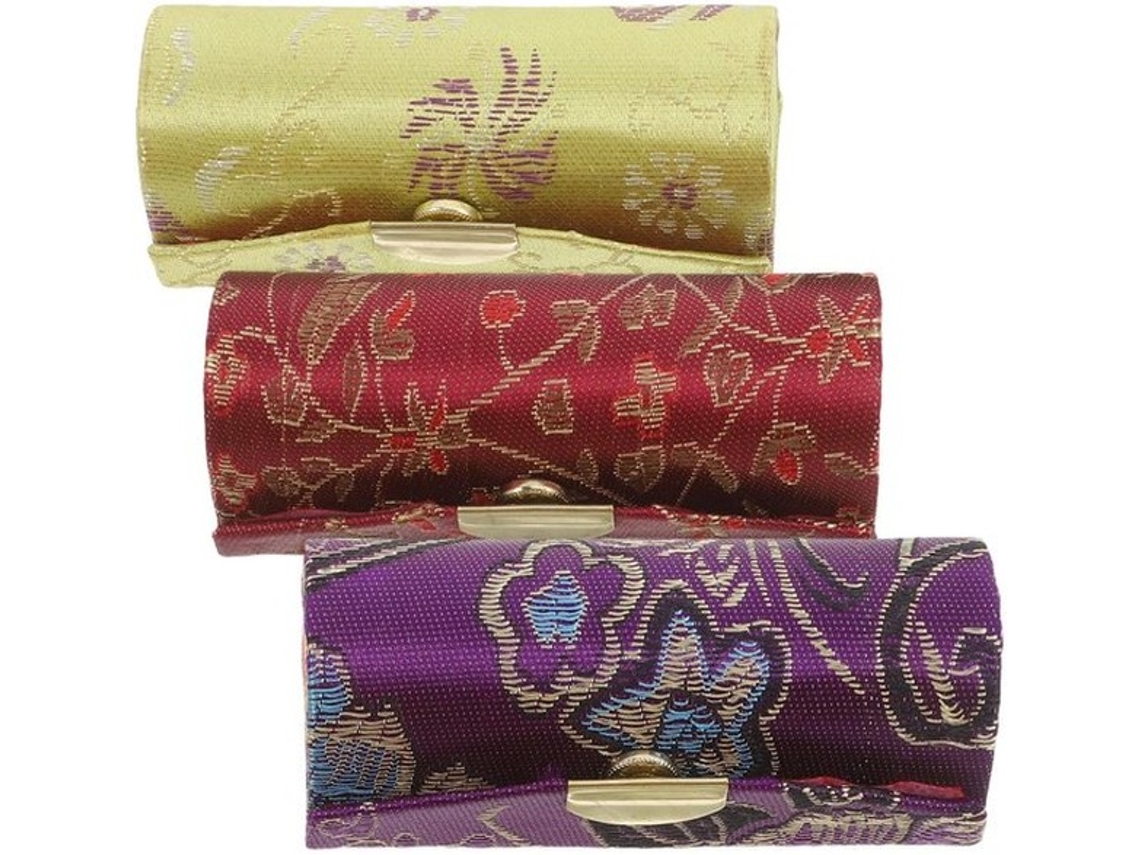 Organizador de Batons - 3 Unidades - Porta-Maquiador Estilo Antigo - Estojo Compacto - Inclui Espelho - Ideal para Viagens - Cosméticos de Baixa Qualidade