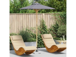 Vidaxl Guarda-sol De Jardim Ø 180 X 230 Cm Bambu Redondo